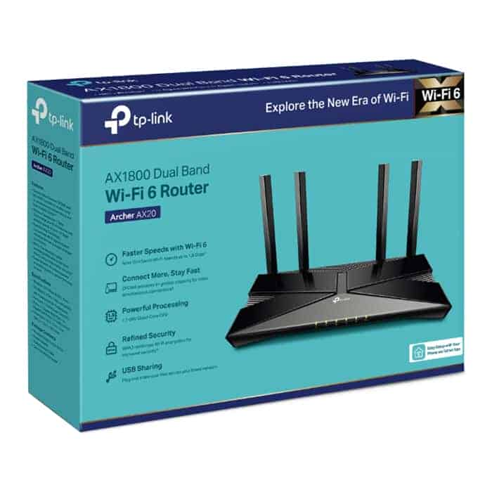 (image for) TP-LINK Archer AX20 WiFi 6 Dual-Band Gigabit Router